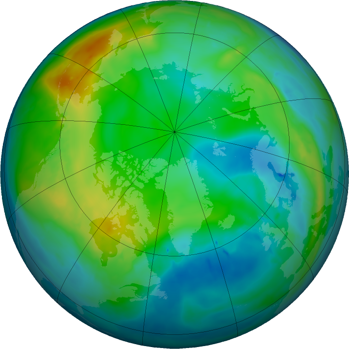 Arctic ozone map for 24 November 2015